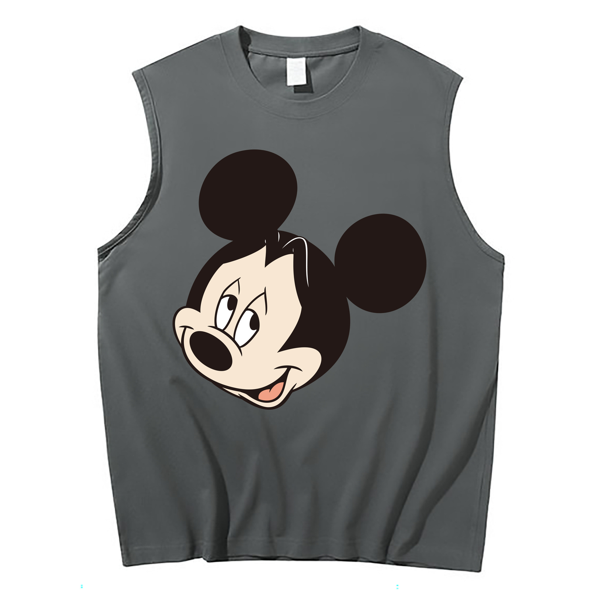 ミッキーマウス Mickey Mouse コットン100％タンクトップ（フロントプリント）